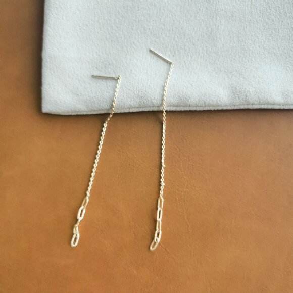 Alicia Bonnie Lydia Gold Thread Earrings Trendy Jewelry - Picture 3 of 3